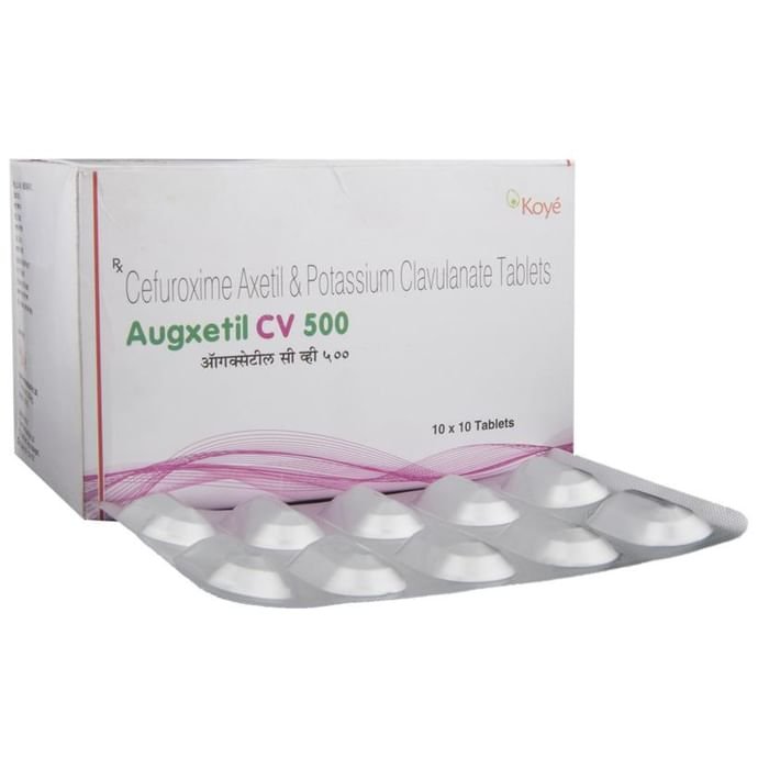 Augxetil CV 500 Tablet Cefuroxime 500mg + Clavulanic Acid 125mg