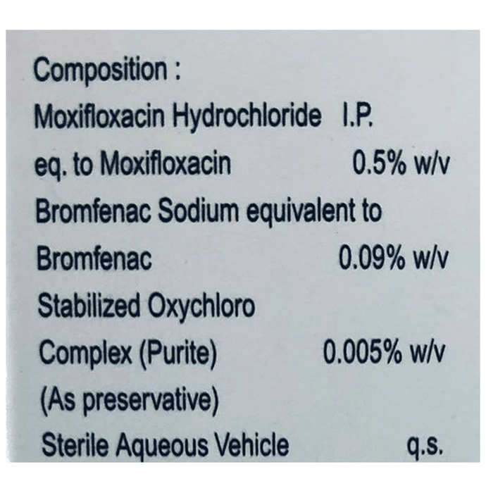 Mxc-Brom Eye Drop Bromfenac 0.09% w/v + Moxifloxacin 0.5% w/v
