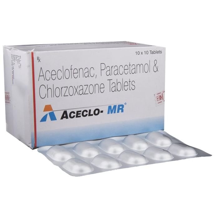 Aceclo-MR Tablet Aceclofenac 100mg + Paracetamol 325mg + Chlorzoxazone 500mg