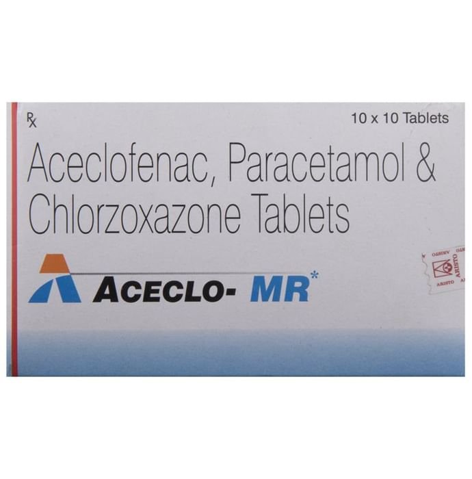 Aceclo-MR Tablet Aceclofenac 100mg + Paracetamol 325mg + Chlorzoxazone 500mg