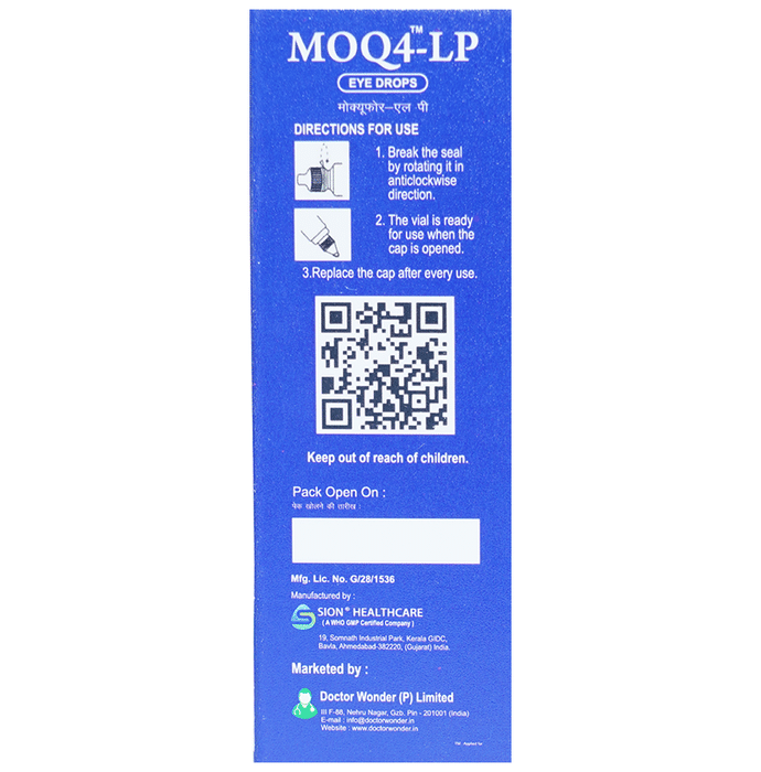 Moq4 LP Eye Drop Loteprednol etabonate 0.5% w/v + Moxifloxacin 0.5% w/v