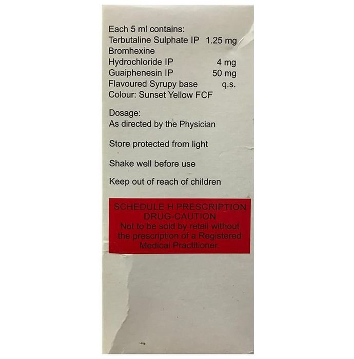 Solvin-EX Expectorant Passion Fruit Sugar Free Terbutaline 1.25mg/5ml + Bromhexine 4mg/5ml + Guaifen
