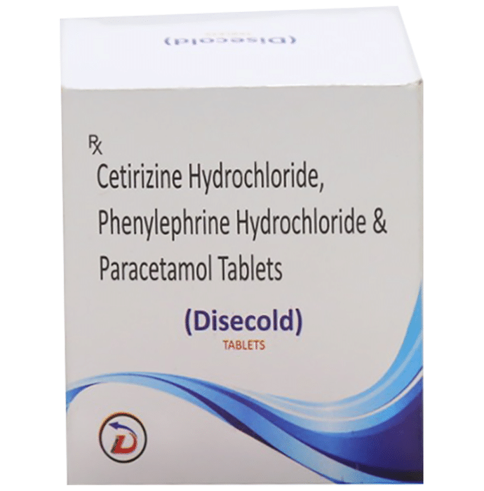 Disecold Tablet Cetirizine 5mg + Paracetamol 325mg + Phenylephrine 5mg