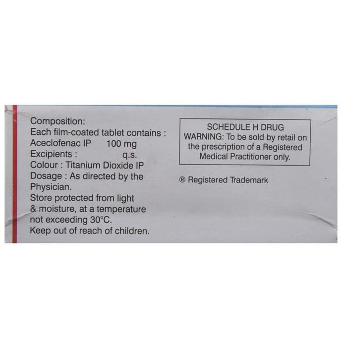 Aceclo Tablet Aceclofenac 100mg
