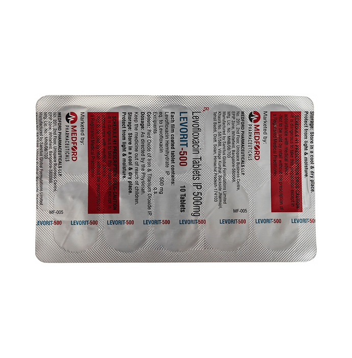 Levorit 500mg Tablet    Levofloxacin 500mg