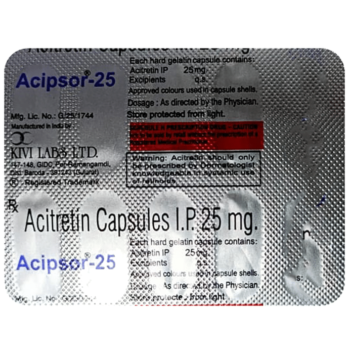Acipsor 25mg Capsule Acitretin 25mg