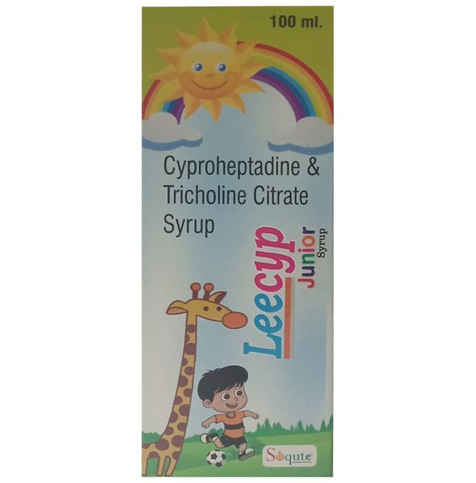 Leecyp Junior Syrup    Cyproheptadine 2mg + Tricholine Citrate 275mg + Sorbitol 3.575gm