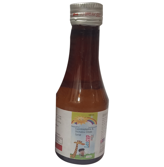 Leecyp Junior Syrup    Cyproheptadine 2mg + Tricholine Citrate 275mg + Sorbitol 3.575gm