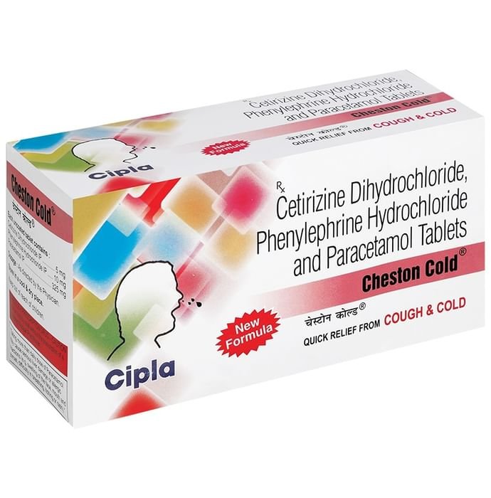 Cheston Cold Tablet    Cetirizine 5mg + Paracetamol 325mg + Phenylephrine 10mg