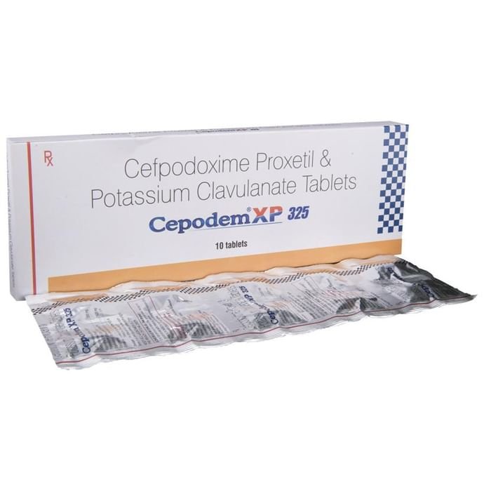 Cepodem XP 325 Tablet    Cefpodoxime Proxetil 200mg + Clavulanic Acid 125mg