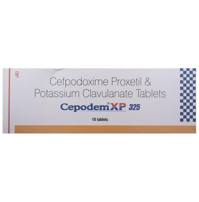 Cepodem XP 325 Tablet    Cefpodoxime Proxetil 200mg + Clavulanic Acid 125mg