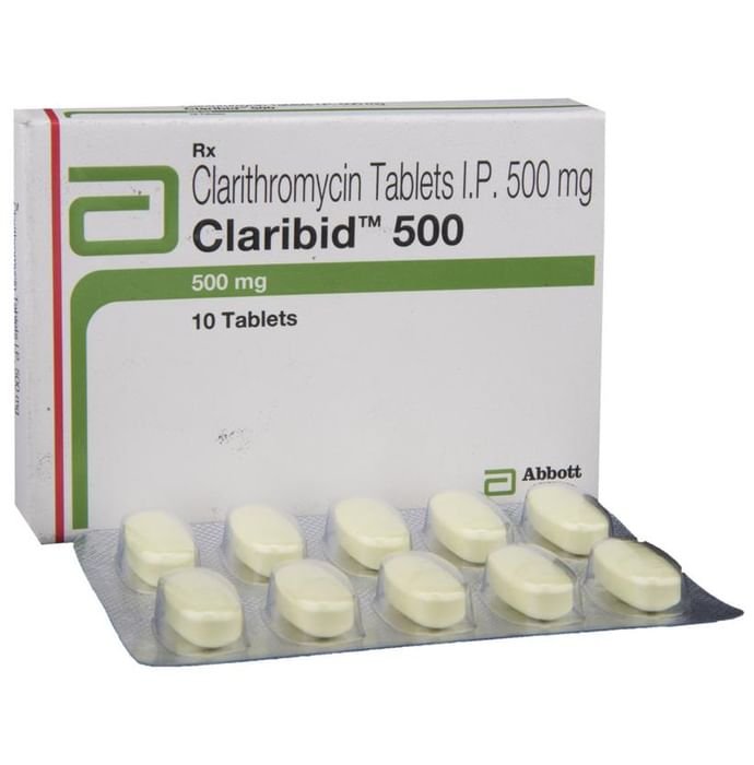 Claribid 500 Tablet    Clarithromycin 500mg