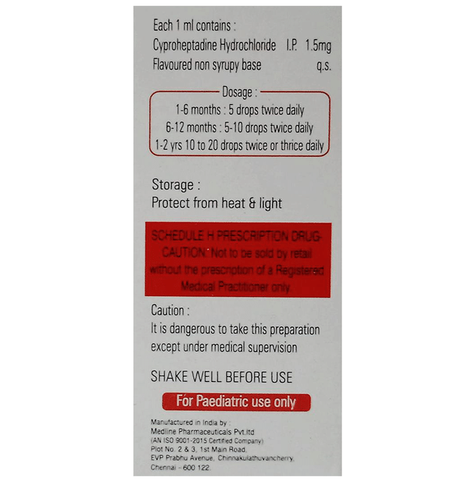 Leecyp Oral Drops    Cyproheptadine 1.5mg/5ml