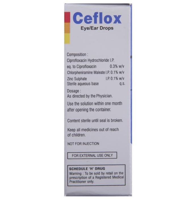 Ceflox Eye/Ear Drops    Ciprofloxacin 0.3% w/v