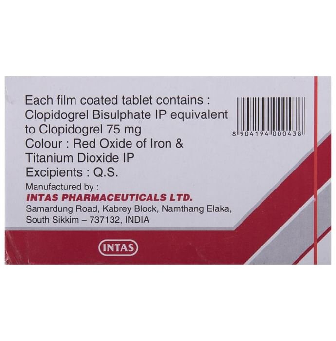 Clavix Tablet    Clopidogrel 75mg