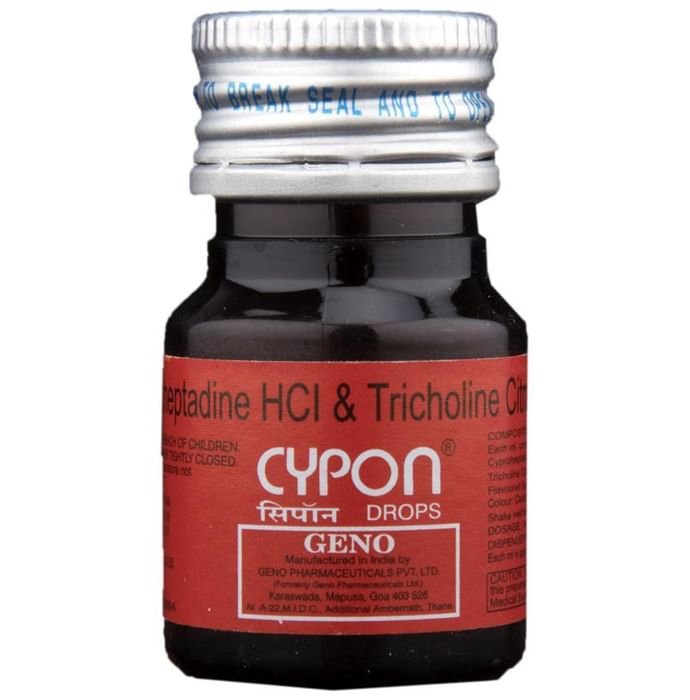 Cypon Oral Drops    Cyproheptadine 1.5mg + Tricholine Citrate 55mg