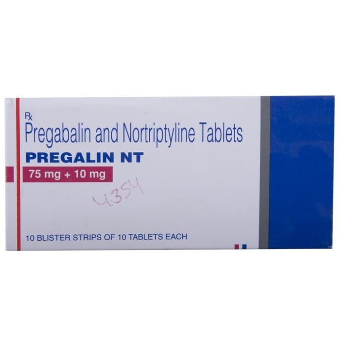 Pregalin NT 75mg/10mg Tablet    Pregabalin 75mg + Nortriptyline 10mg