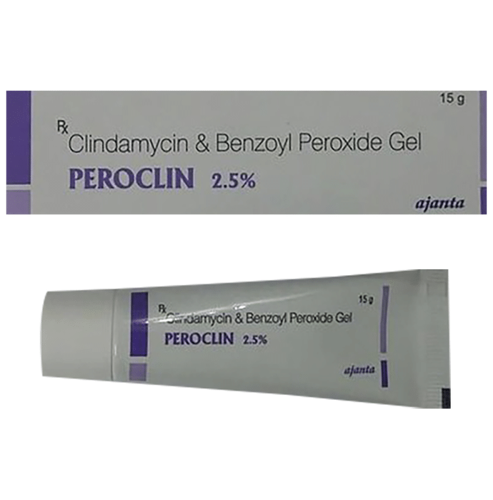 Peroclin 2.5% Gel    Benzoyl Peroxide 2.5% w/w + Clindamycin 1% w/w