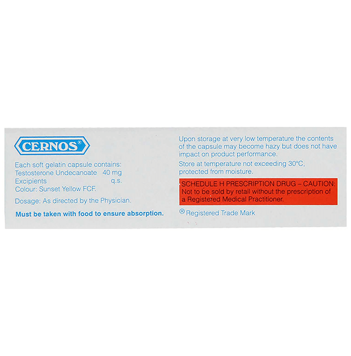 Cernos Soft Gelatin Capsule    Testosterone 40mg