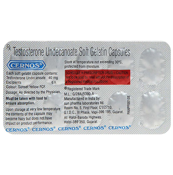 Cernos Soft Gelatin Capsule    Testosterone 40mg