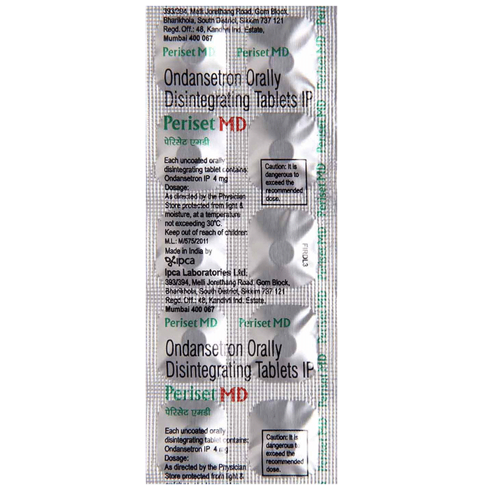 Periset MD Tablet    Ondansetron 4mg