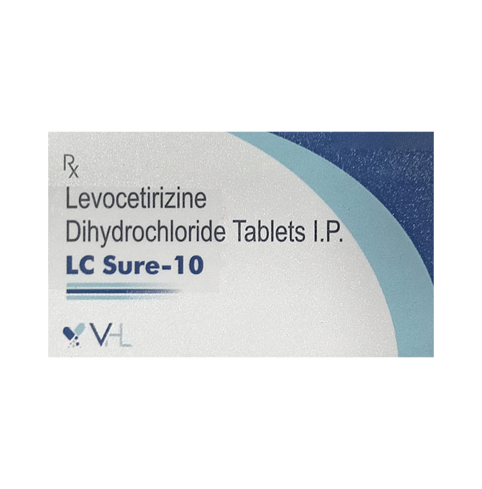 LC-Sure 10 Tablet    Levocetirizine 10mg