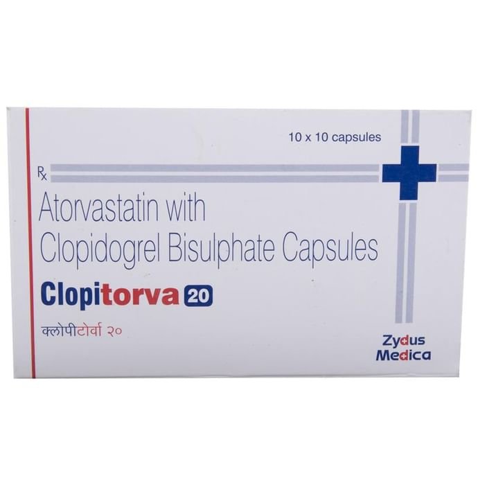 Clopitorva 20 Capsule    Atorvastatin 20mg + Clopidogrel 75mg