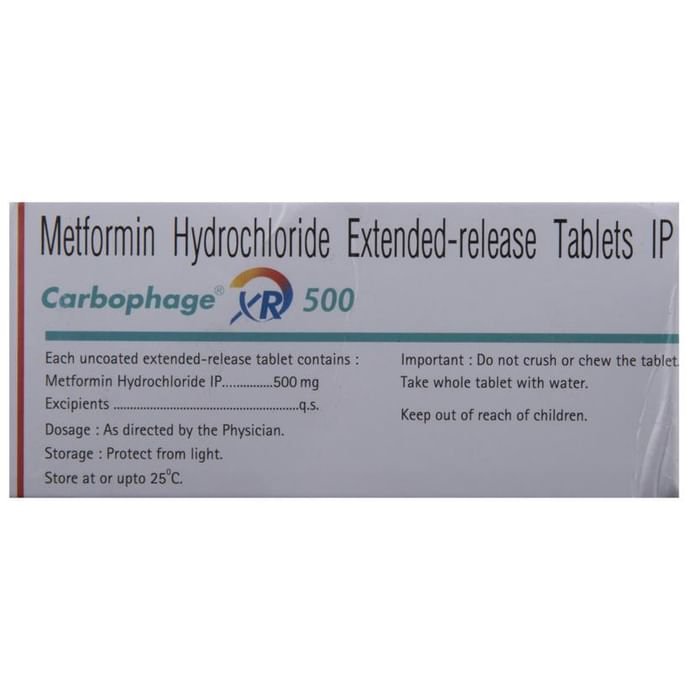Carbophage XR 500 Tablet    Metformin 500mg