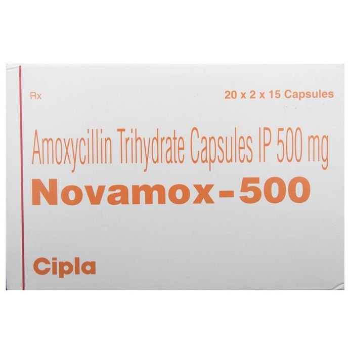 Novamox 500 Capsule    Amoxycillin 500mg