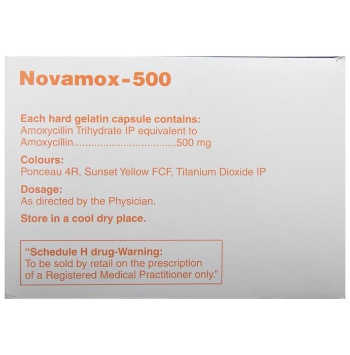 Novamox 500 Capsule    Amoxycillin 500mg