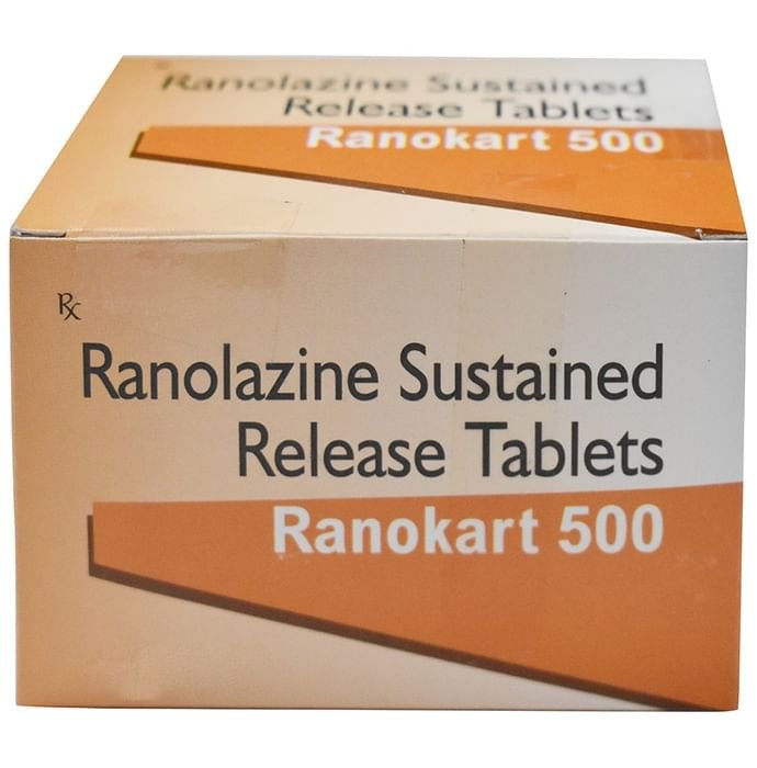 Ranokart 500 Tablet SR    Ranolazine 500mg