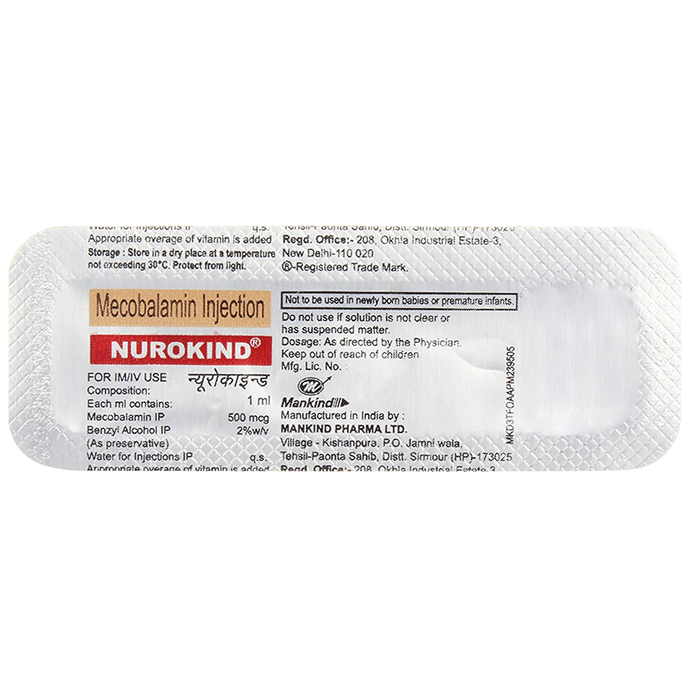 Nurokind Injection    Methylcobalamin 500mcg
