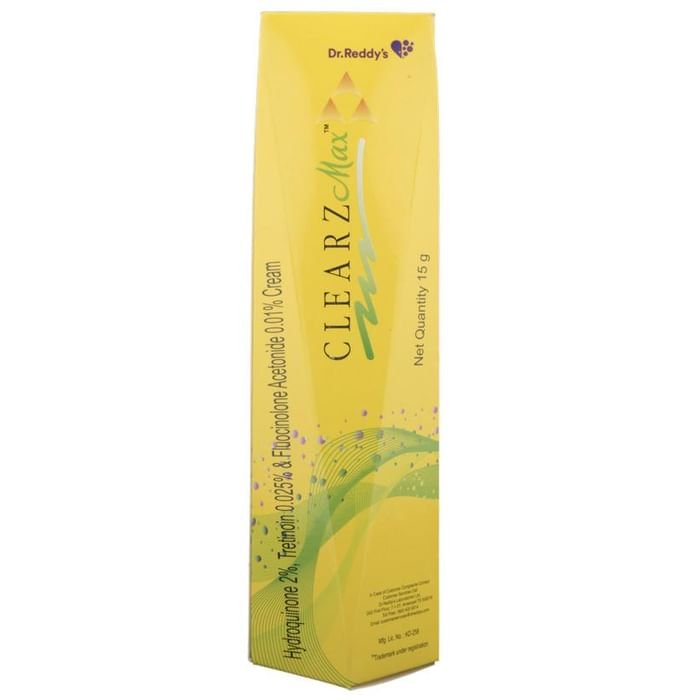 Clearz Max Cream    Hydroquinone 2% w/w + Tretinoin 0.025% w/w + Fluocinolone acetonide 0.01% w/w