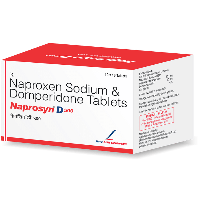 Naprosyn D 500 Tablet    Naproxen 500mg + Domperidone 10mg