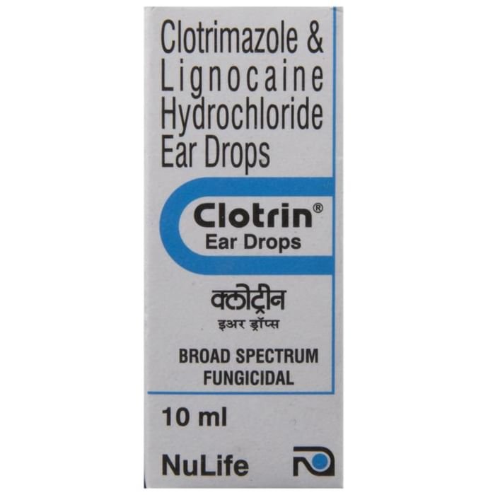Clotrin Ear Drop    Lidocaine 2% w/v + Clotrimazole 1% w/v