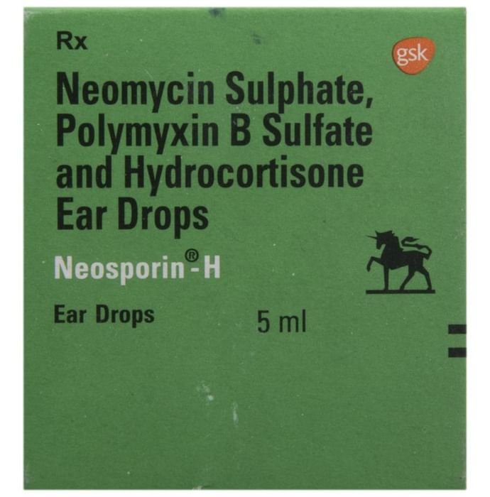 Neosporin H Ear Drop    Polymyxin B 10000IU/gm + Neomycin 3400IU/gm