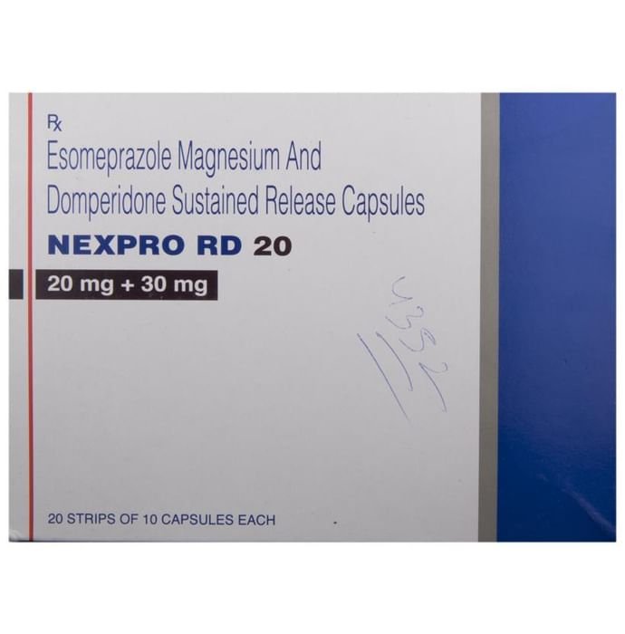 Nexpro RD 20 Capsule SR    Domperidone 30mg + Esomeprazole 20mg