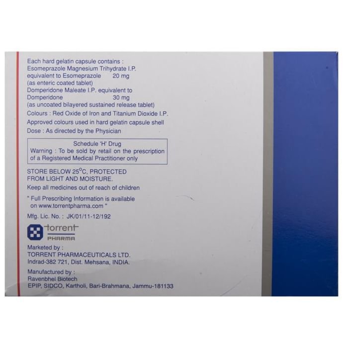 Nexpro RD 20 Capsule SR    Domperidone 30mg + Esomeprazole 20mg