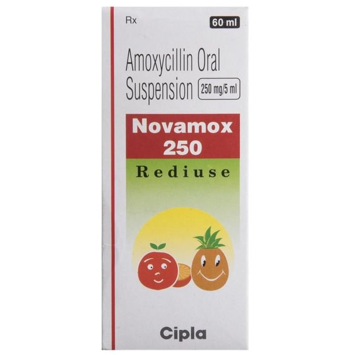 Novamox 250 Rediuse Oral Suspension    Amoxycillin 250mg