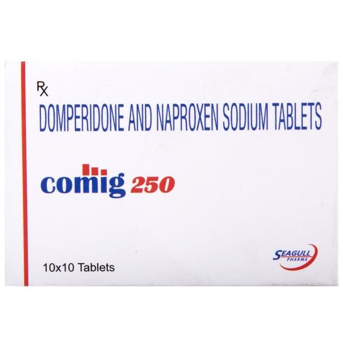 Comig 250 Tablet    Naproxen 250mg + Domperidone 10mg