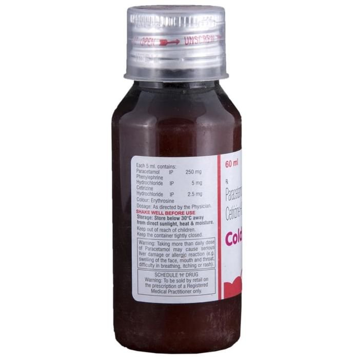 Coldman Oral Suspension    Cetirizine 2.5mg/5ml + Paracetamol 250mg/5ml + Phenylephrine 5mg/5ml