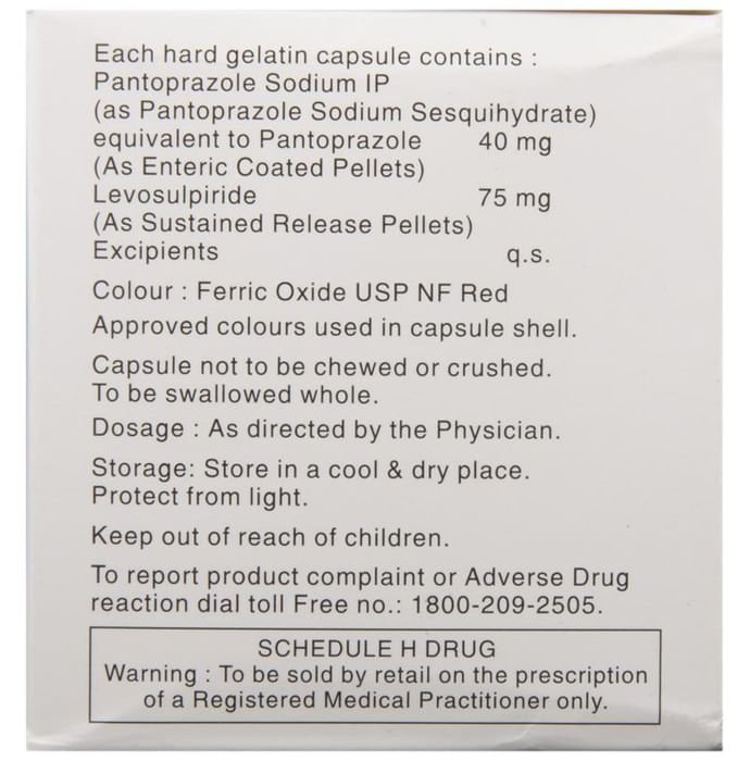 Protera-L Capsule SR    Levosulpiride 75mg + Pantoprazole 40mg