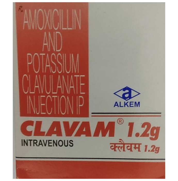 Clavam 1000mg/200mg Injection    Amoxycillin 1000mg + Clavulanic Acid 200mg