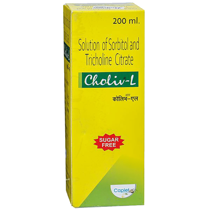 Choliv-L Syrup Sugar Free    Tricholine Citrate 0.55gm + Sorbitol 7.15gm