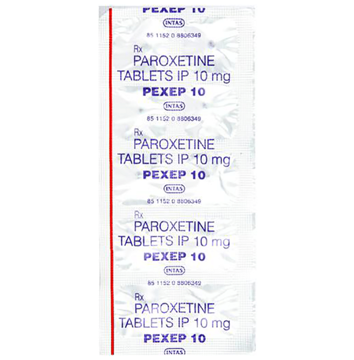 Pexep 10 Tablet    Paroxetine 10mg
