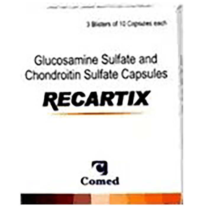 Recartix 250mg/200mg Capsule    Glucosamine 250mg + Chondroitin 200mg