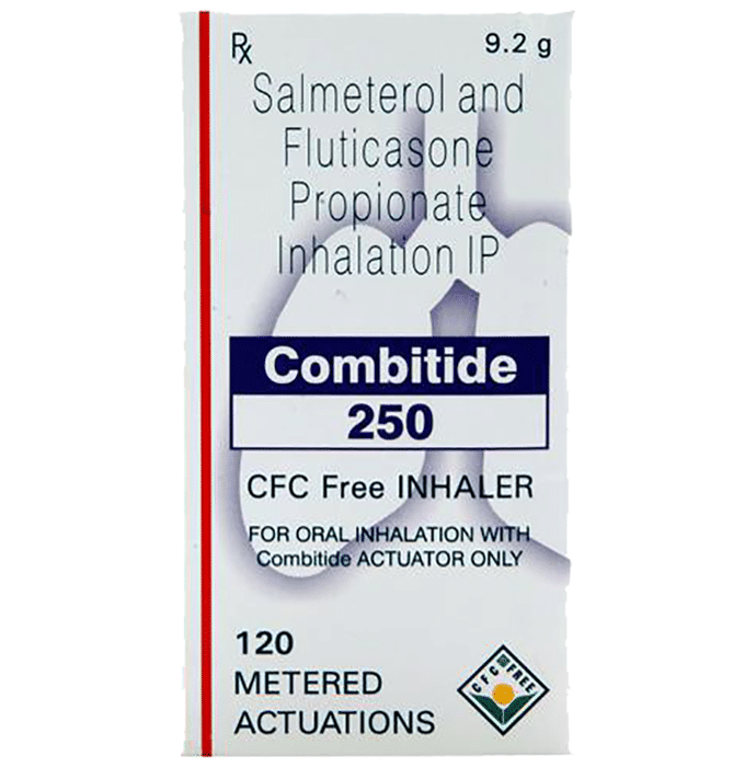 Combitide 250 CFC Free Inhaler    Salmeterol 25mcg + Fluticasone Propionate 250mcg