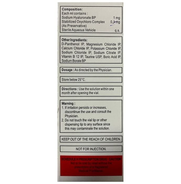 New Softvisc 0.1% Lubricant Eye Drop    Sodium Hyaluronate 0.1% w/v