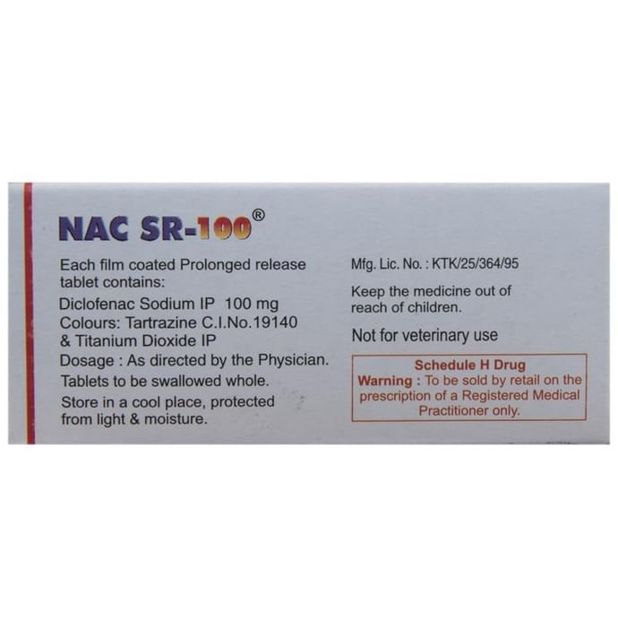 NAC SR 100 Tablet    Diclofenac 100mg