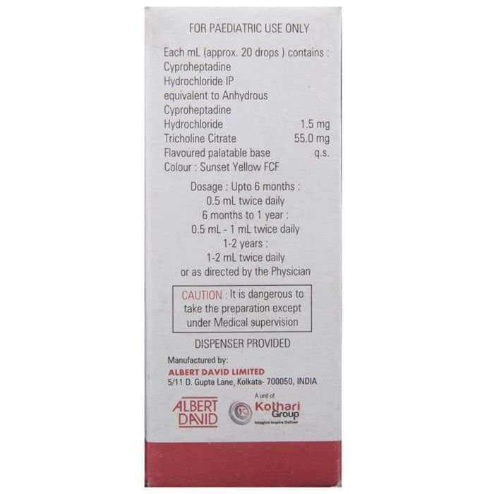 CYP-L Drops    Cyproheptadine 1.5mg + Tricholine Citrate 55mg